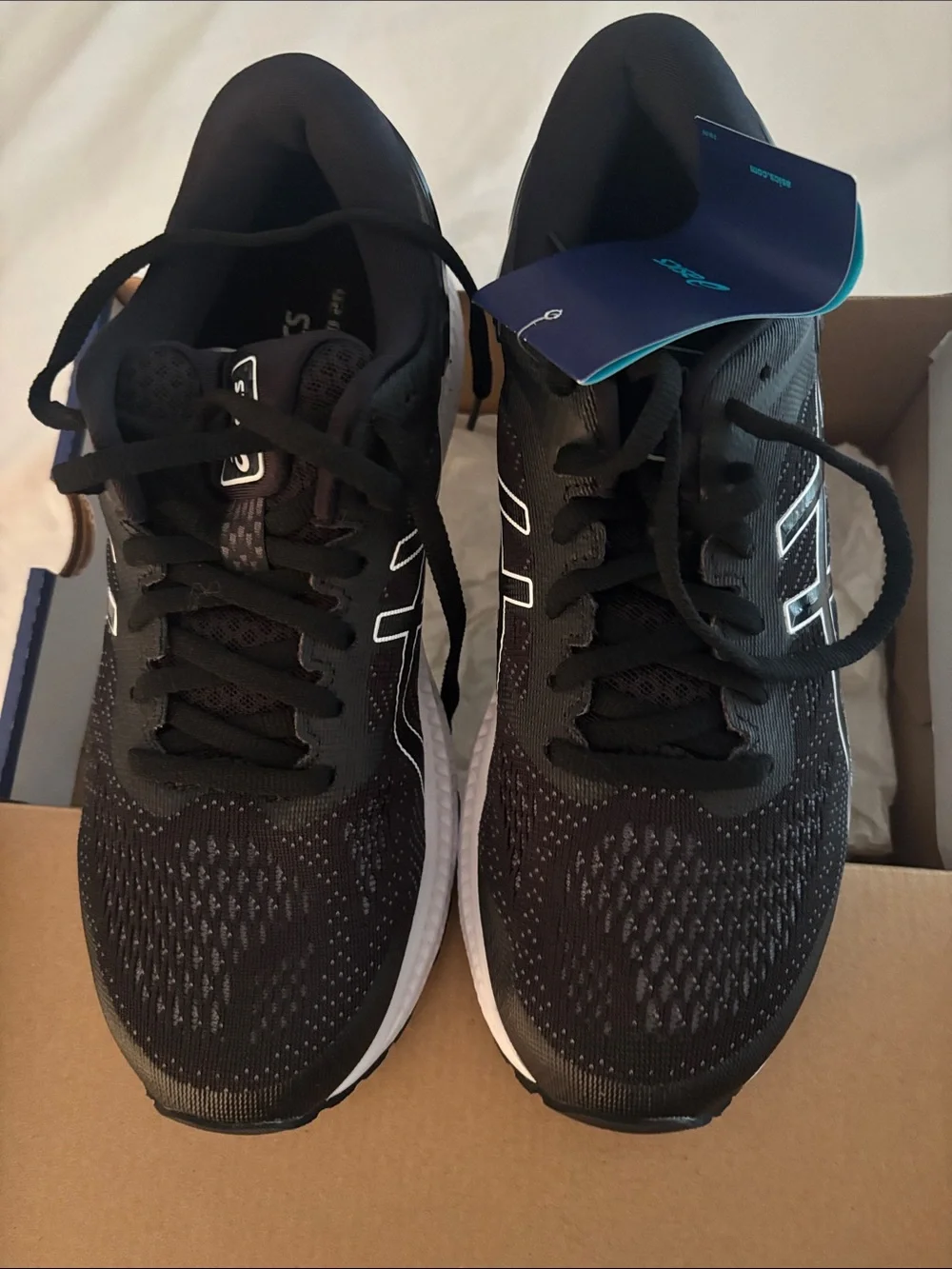 Asics Black and White Women’s Running Sneakers